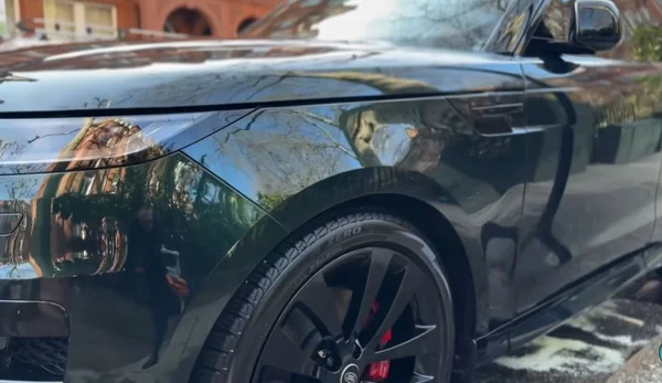 Same Oakland car after a full exterior detail with gloss restored